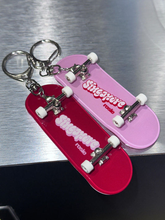 rosie Mini Finger Skateboard Keyring — Singapore Exclusive