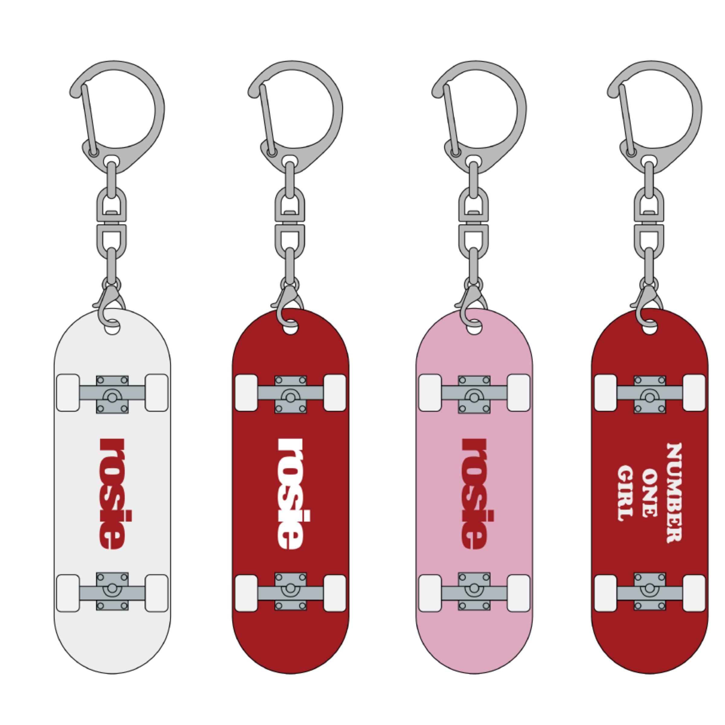 rosie pop upスケートボード キーチェーン ROSÉ ROSIE Skateboard Keyring Limited Edition — Official K-pop